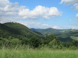 Pohled k Lidečku, v popředí vrchol Kopce/ View towards Lidečko, the peak in the foreground is "Kopce".